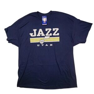 Utah Jazz Basketball NBA Mens Tee Shirt Navy Blue 2XL - Blue 84 NWT‎